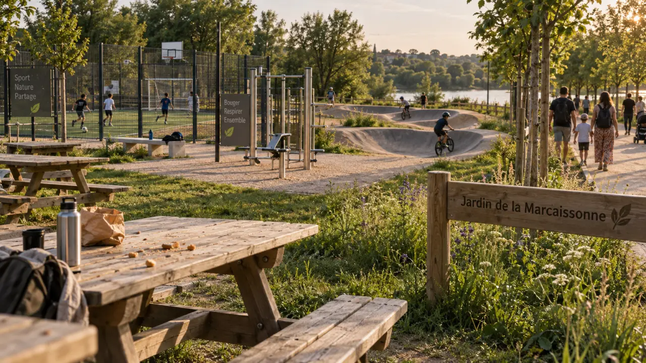 Le jardin de la Marcaissonne ouvre à Toulouse avec jeux et équipements sportifs
